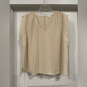 Nine Britton Cream V-Neck Blouse